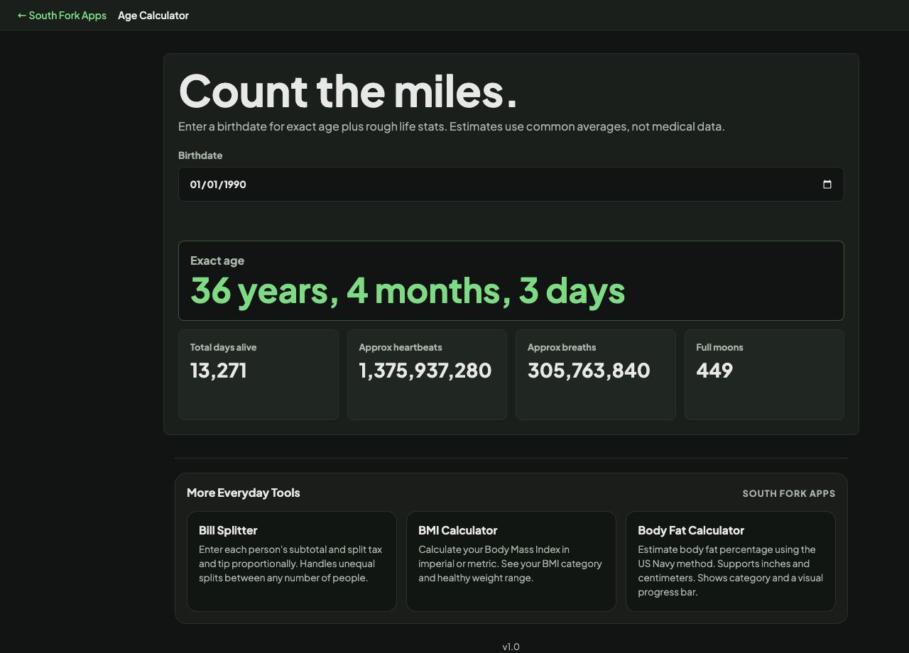 Age Calculator interface preview