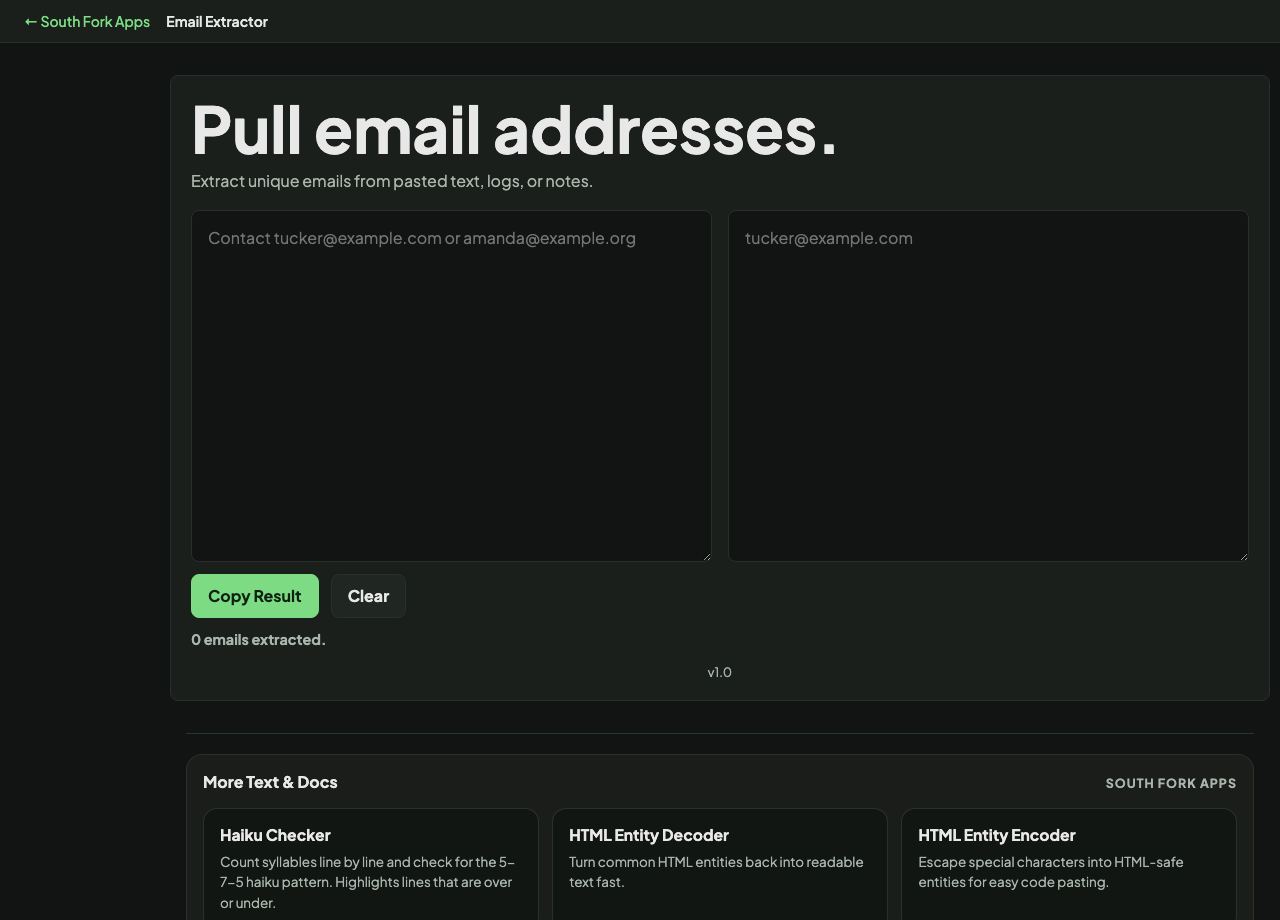 Email Extractor interface preview