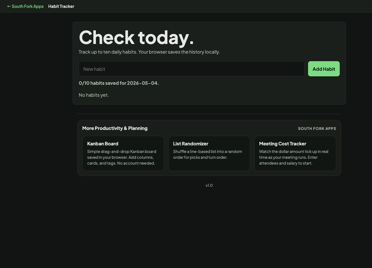 Habit Tracker interface preview