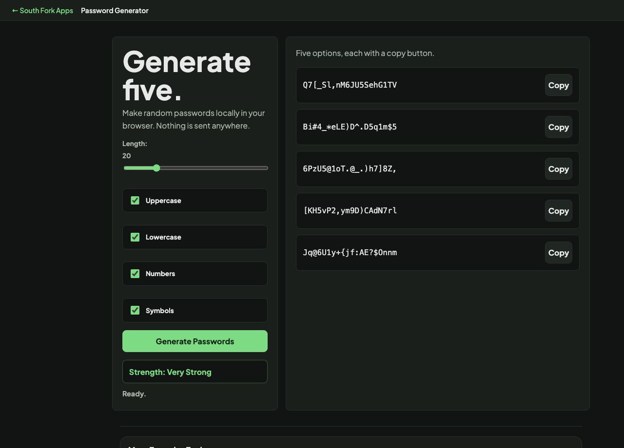 Password Generator interface preview