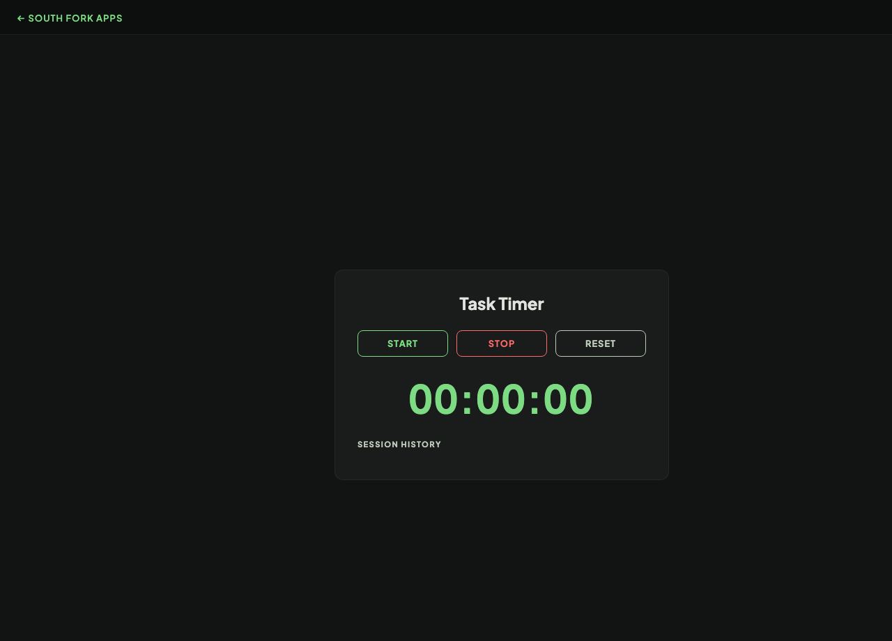 Task Timer interface preview