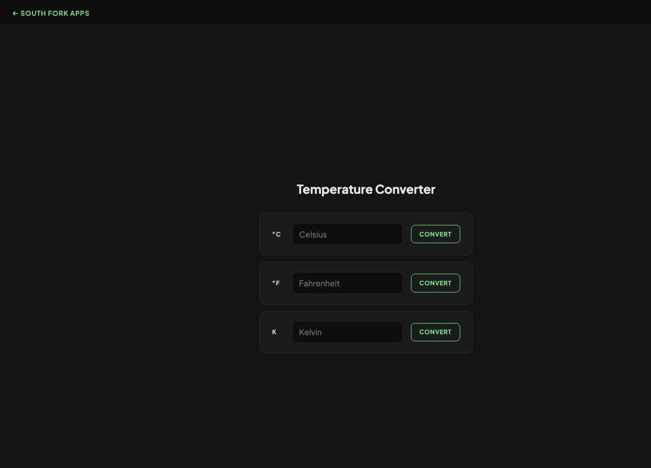 Temperature Converter interface preview