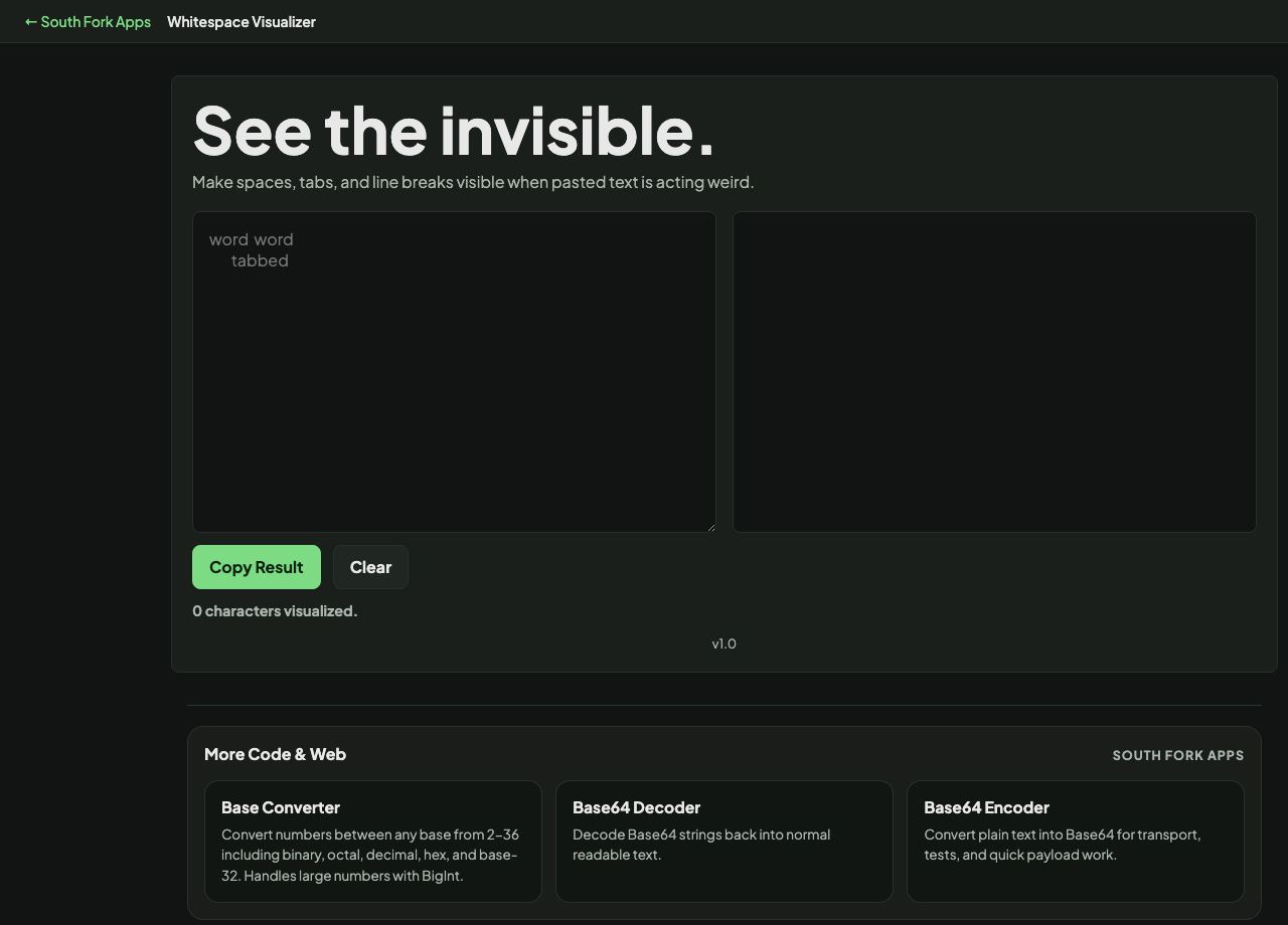 Whitespace Visualizer interface preview