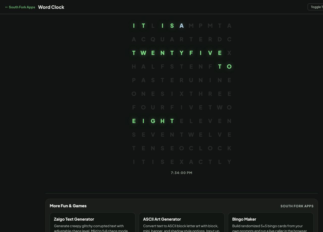 Word Clock interface preview
