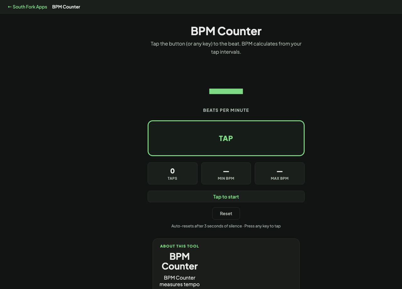 BPM Counter interface preview
