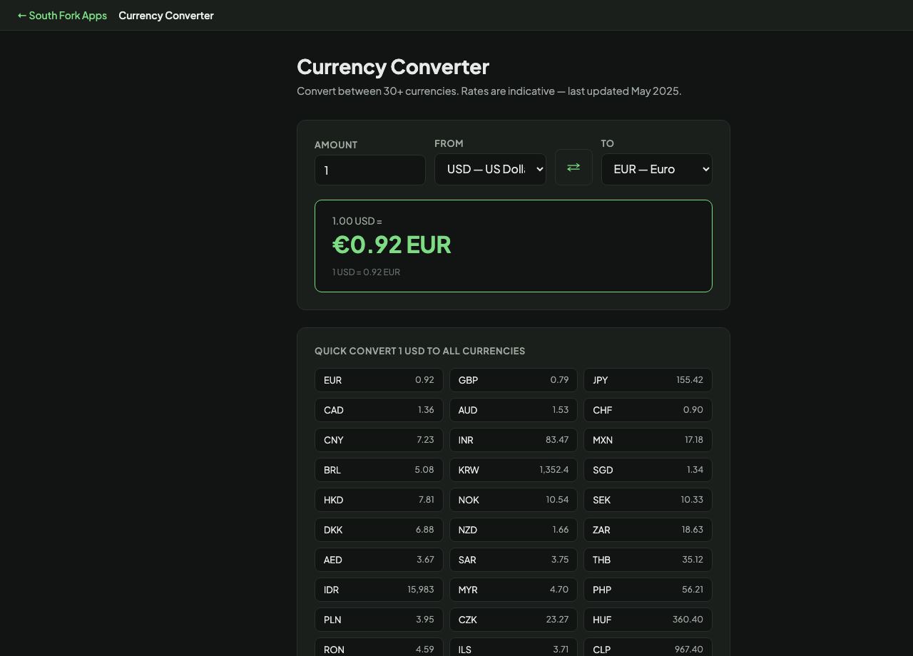 Currency Converter interface preview