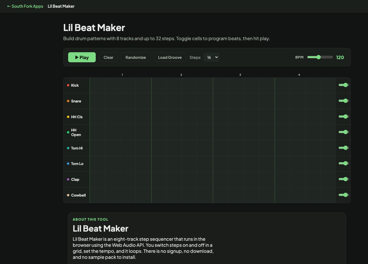 Lil Beat Maker interface preview