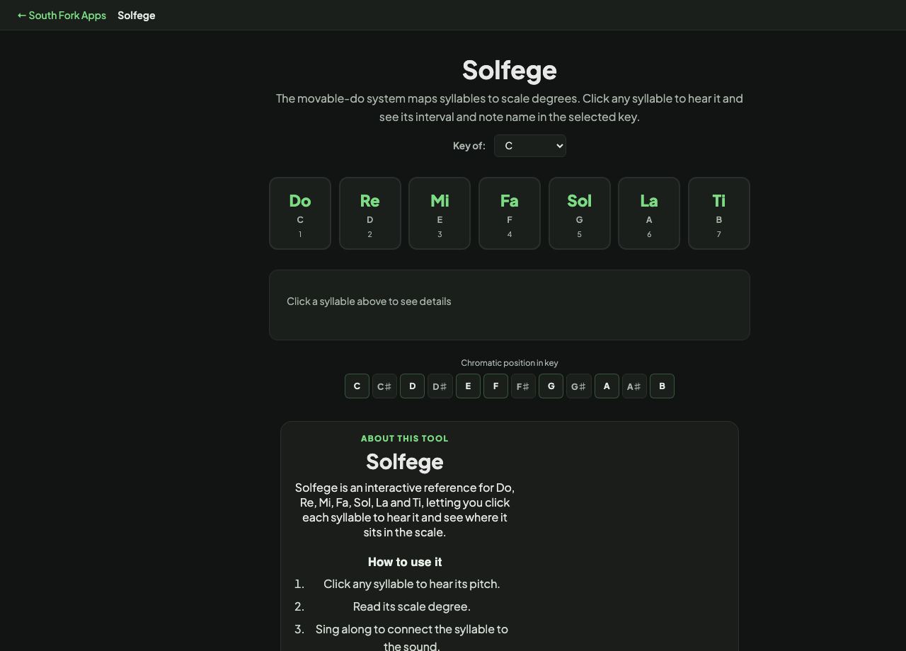 Solfege interface preview